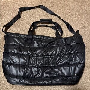 DKNY Black Puffer Duffle